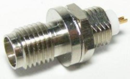 SMA Jack Bulkhead Front Mount Silver